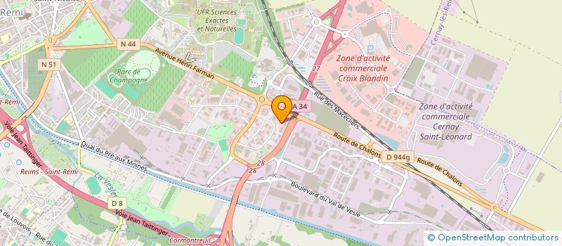 localisation de l'entreprise INFOCEM à REIMS