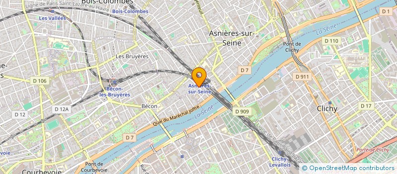 localisation de l'entreprise INFOCOM 92 à ASNIERES-SUR-SEINE