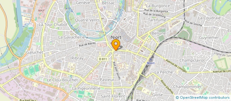 localisation de l'entreprise INFOCREA  NIORT
