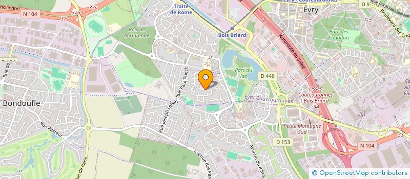 localisation de l'entreprise INFODEP SERVICES à EVRY-COURCOURONNES