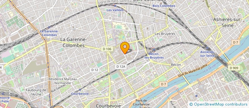 localisation de l'entreprise INFODEV à COURBEVOIE