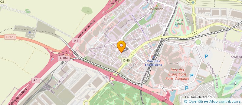 localisation de l'entreprise INFODIS à VILLEPINTE