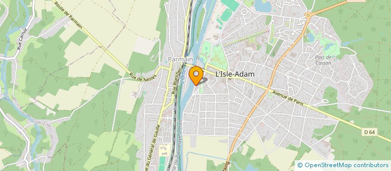 localisation de l'entreprise INFOGEST 83 à L'ISLE-ADAM