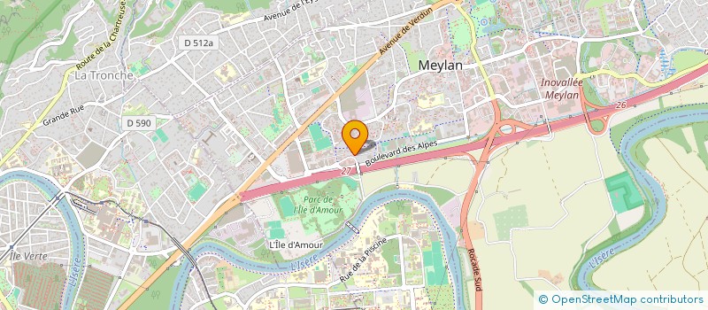 localisation de l'entreprise INFOLIUM à MEYLAN