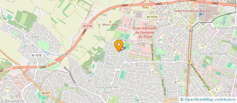 localisation de l'entreprise INFOPROJ à FONTAINE-LES-DIJON