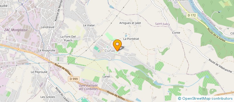 localisation de l'entreprise INFOPROX à CUNAC