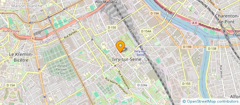 localisation de l'entreprise INFORGAMA à IVRY-SUR-SEINE