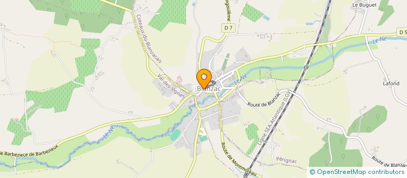 localisation de l'entreprise INFORM COMPT CONSEIL ASSIST FORMATION à COTEAUX-DU-BLANZACAIS