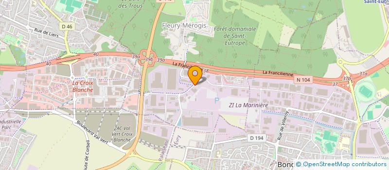 localisation de l'entreprise INFORMATER  FLEURY-MEROGIS