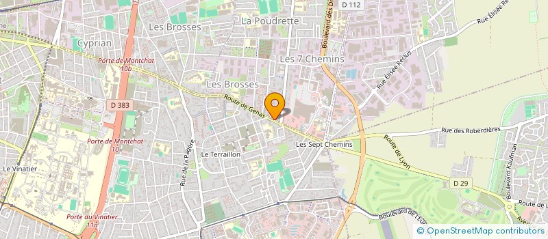 localisation de l'entreprise INFORMATIC SERVICE à VAULX-EN-VELIN