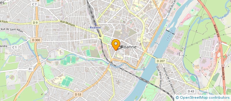 localisation de l'entreprise INFORMATICA.FR à ROANNE
