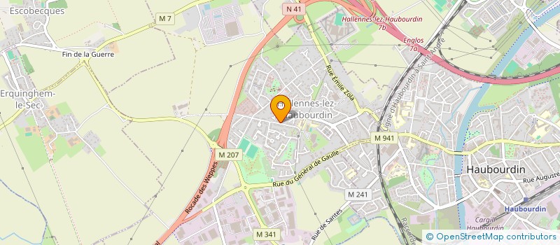 localisation de l'entreprise INFORMATION COORDINATION ENTR'AIDE  HALLENNES-LEZ-HAUBOURDIN