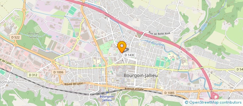 localisation de l'entreprise INFORMATIQUE 38  BOURGOIN-JALLIEU