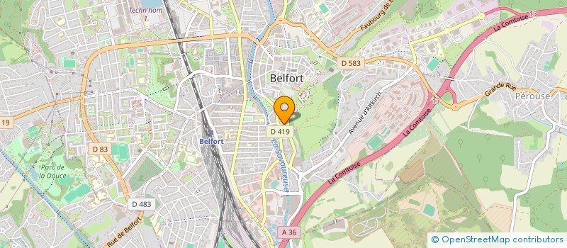 localisation de l'entreprise INFORMATIQUE 90  BELFORT