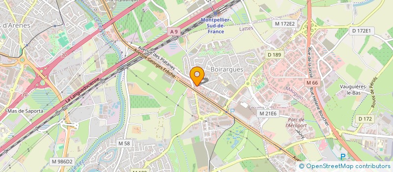 localisation de l'entreprise INFORMATIQUE APPLIQUEE à LATTES