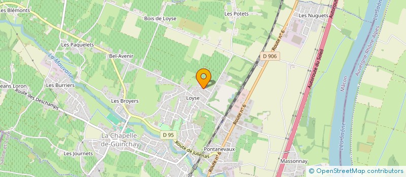 localisation de l'entreprise INFORMATIQUE BEAUJOLAISE  ROMANECHE-THORINS