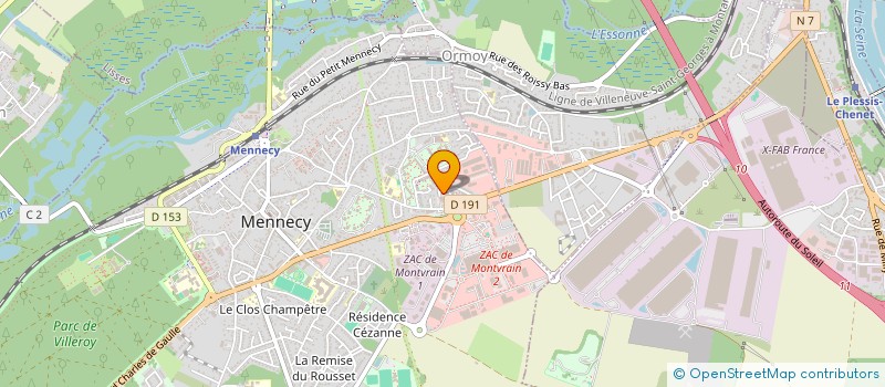 localisation de l'entreprise INFORMATIQUE BUREAU SERVICE à MENNECY