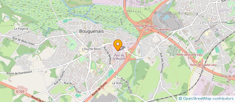 localisation de l'entreprise INFORMATIQUE BUREAU SERVICE à BOUGUENAIS