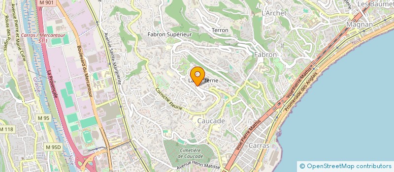 localisation de l'entreprise INFORMATIQUE BUREAUTIQUE à NICE