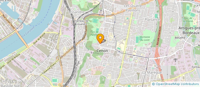 localisation de l'entreprise INFORMATIQUE COMMUNICATION SERVICES à CENON