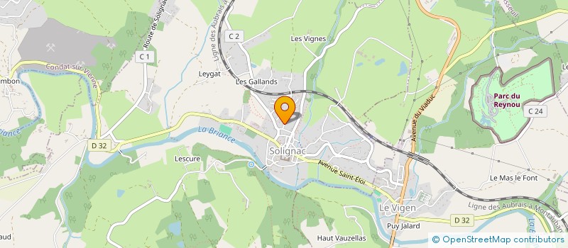 localisation de l'entreprise INFORMATIQUE CONSEIL GESTION à SOLIGNAC