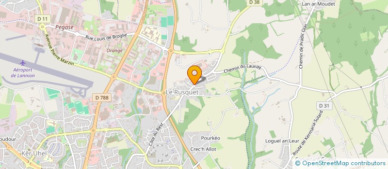 localisation de l'entreprise INFORMATIQUE CUSTOM SERVICES à LANNION