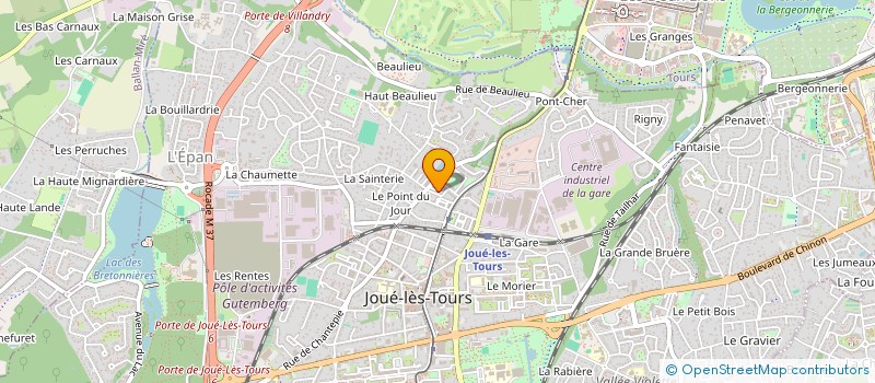 localisation de l'entreprise INFORMATIQUE CYBERSECURITE VISION  JOUE-LES-TOURS