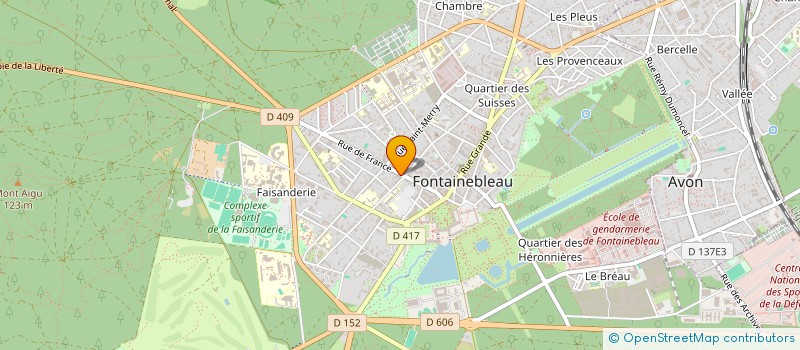 localisation de l'entreprise INFORMATIQUE DEVELOPPEMENTS ETUDES 77 à FONTAINEBLEAU
