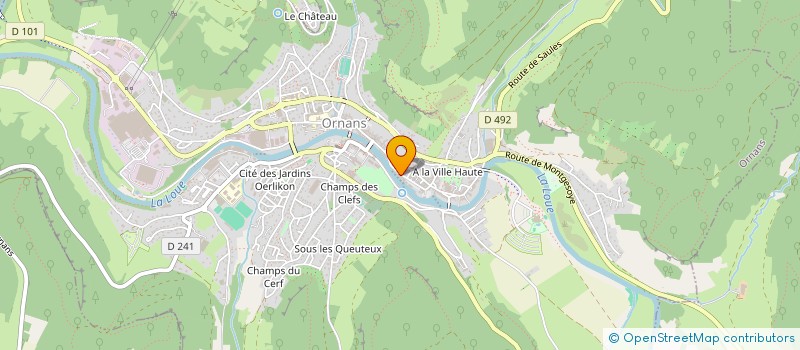 localisation de l'entreprise INFORMATIQUE ET TECH  ORNANS