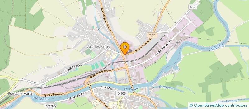 localisation de l'entreprise INFORMATIQUE FORMATION INTERNET RESEAUX  ARC-LES-GRAY