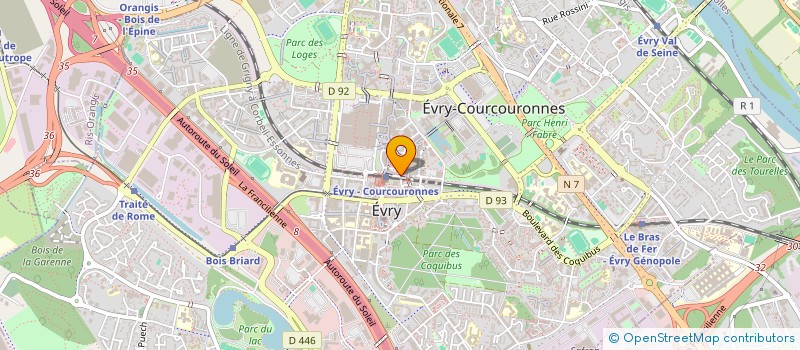 localisation de l'entreprise INFORMATIQUE NEGOCE DISTRIBUTION à EVRY-COURCOURONNES