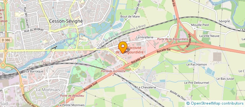 localisation de l'entreprise INFORMATIQUE PRODUCTION ORGANISATION à CESSON-SEVIGNE