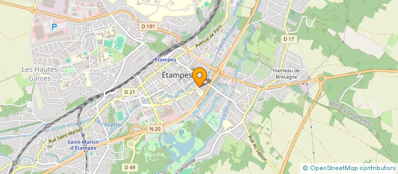 localisation de l'entreprise INFORMATIQUE SERVICES PELOUTIER  ETAMPES