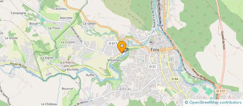 localisation de l'entreprise INFORMATIQUE SUR MESURE à FOIX