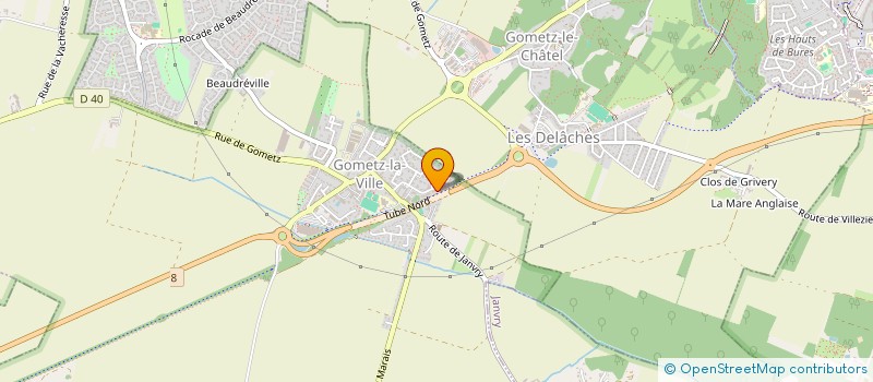 localisation de l'entreprise INFORMATIQUE - TRANSPORT  GOMETZ-LA-VILLE