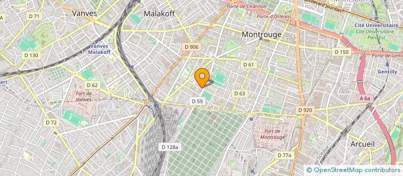 localisation de l'entreprise INFORMEX à MONTROUGE