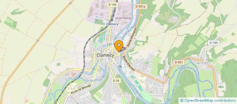 localisation de l'entreprise INFOROM à CLAMECY
