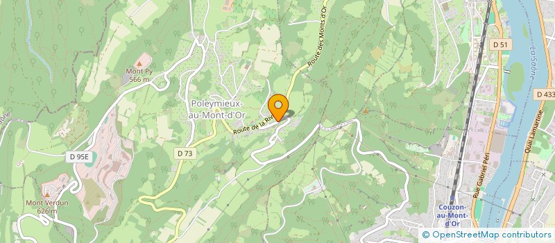 localisation de l'entreprise INFOSURF INGENIERIE  POLEYMIEUX-AU-MONT-D'OR