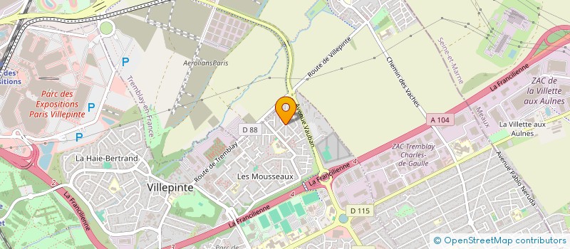 localisation de l'entreprise INFOTECHPRO à VILLEPINTE