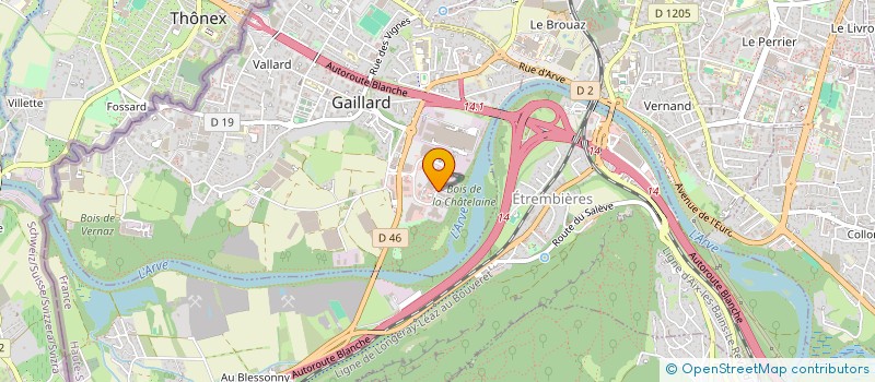 localisation de l'entreprise INFOTEX  GAILLARD
