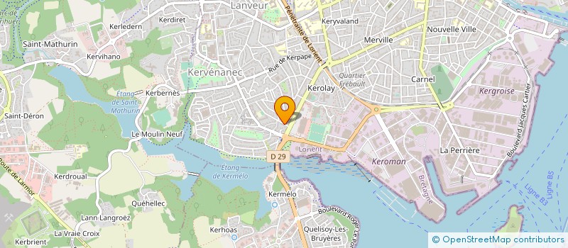 localisation de l'entreprise INFOVISA à LORIENT