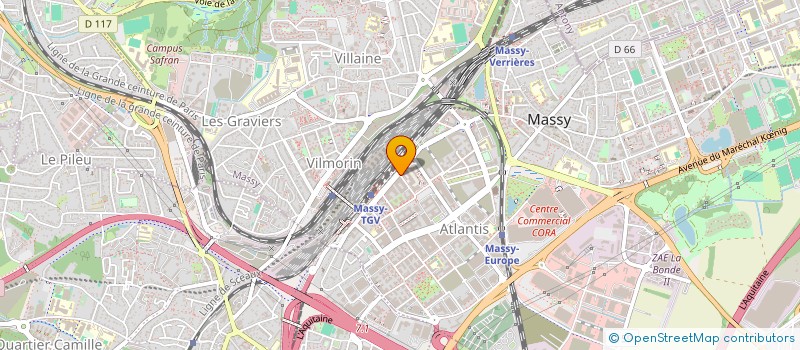 localisation de l'entreprise INFOVISTA HOLDING à MASSY