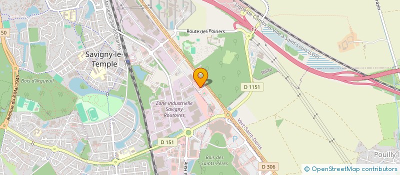 localisation de l'entreprise INFRA-BAT à SAVIGNY-LE-TEMPLE