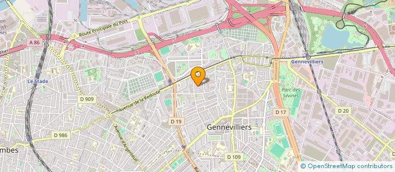 localisation de l'entreprise INFRA RADIO à GENNEVILLIERS