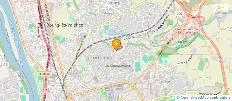 localisation de l'entreprise INFRACARE à VALENCE