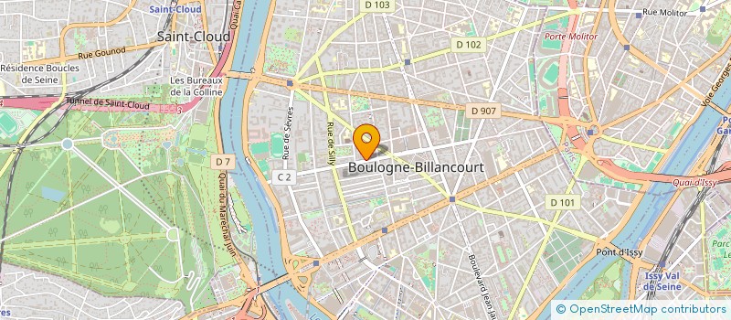 localisation de l'entreprise INFRACO1 à BOULOGNE-BILLANCOURT