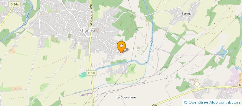 localisation de l'entreprise INFRAMED  TIGNIEU-JAMEYZIEU