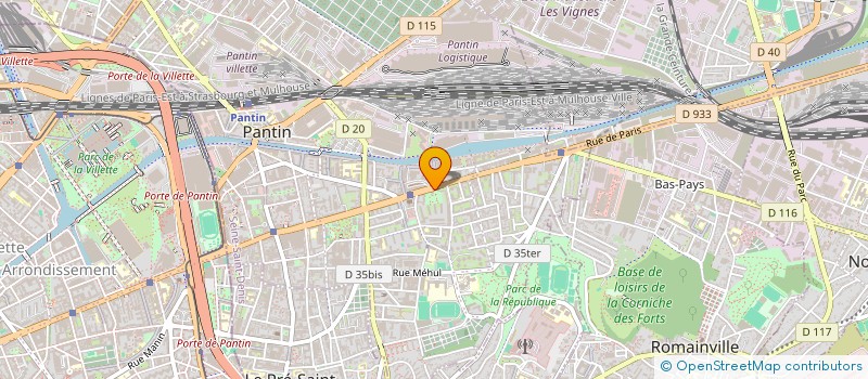 localisation de l'entreprise INFRANEO à PANTIN