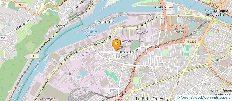 localisation de l'entreprise INFRAS DEVELOP ETUDE MAITRISE SERVICES à LE PETIT-QUEVILLY
