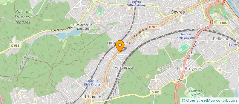 localisation de l'entreprise INFRASQUARE à CHAVILLE